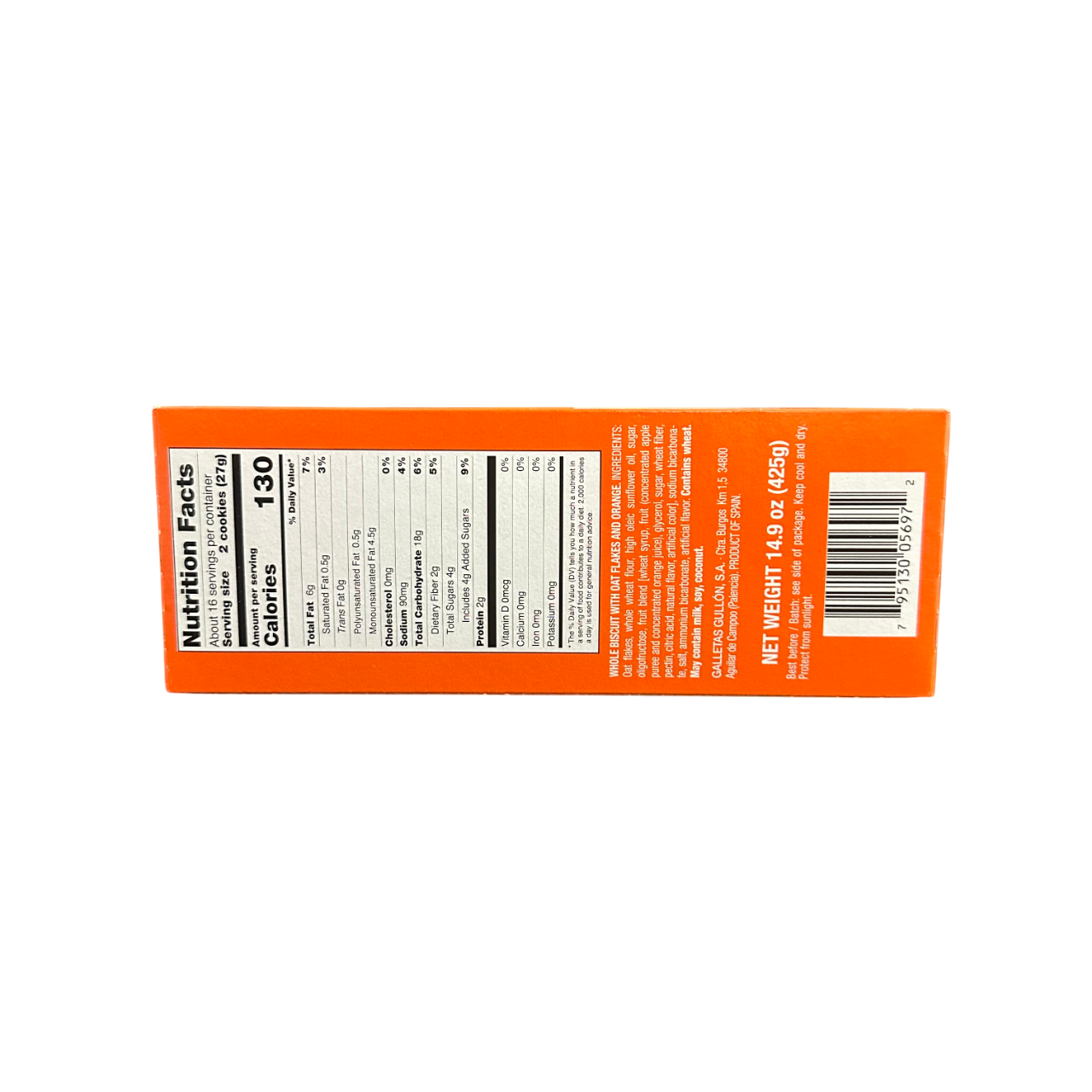 Gullón Digestive Oat & Orange Cookies 425g
