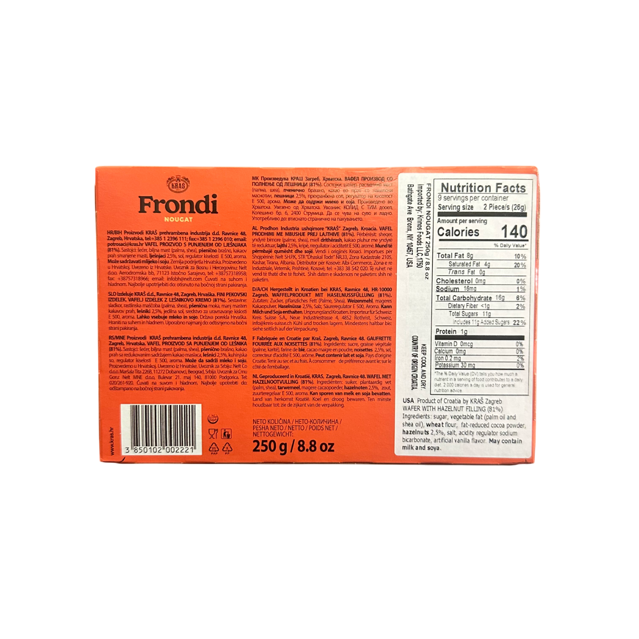 Kras Frondi Hazelnut 250g